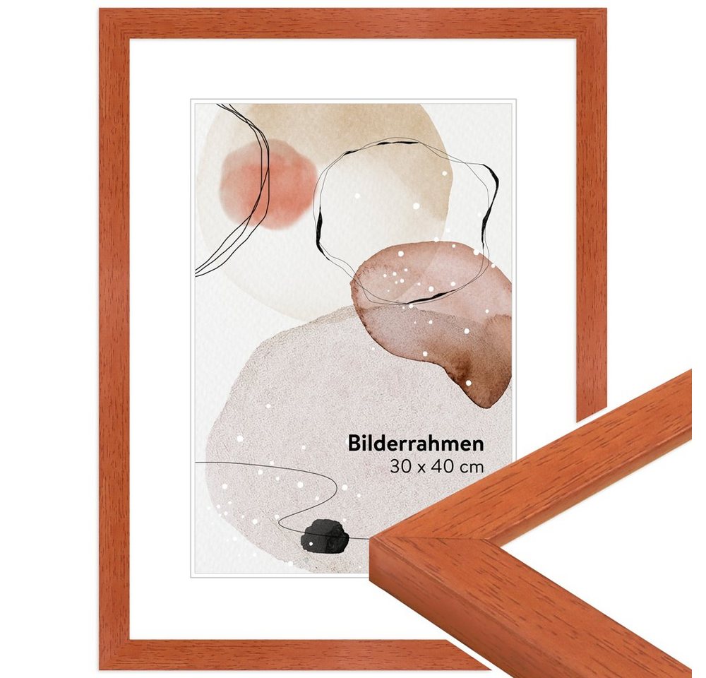 WANDStyle Bilderrahmen H430, Kirschbaum-Optik, aus Massivholz im Stil Klassisch von WANDStyle