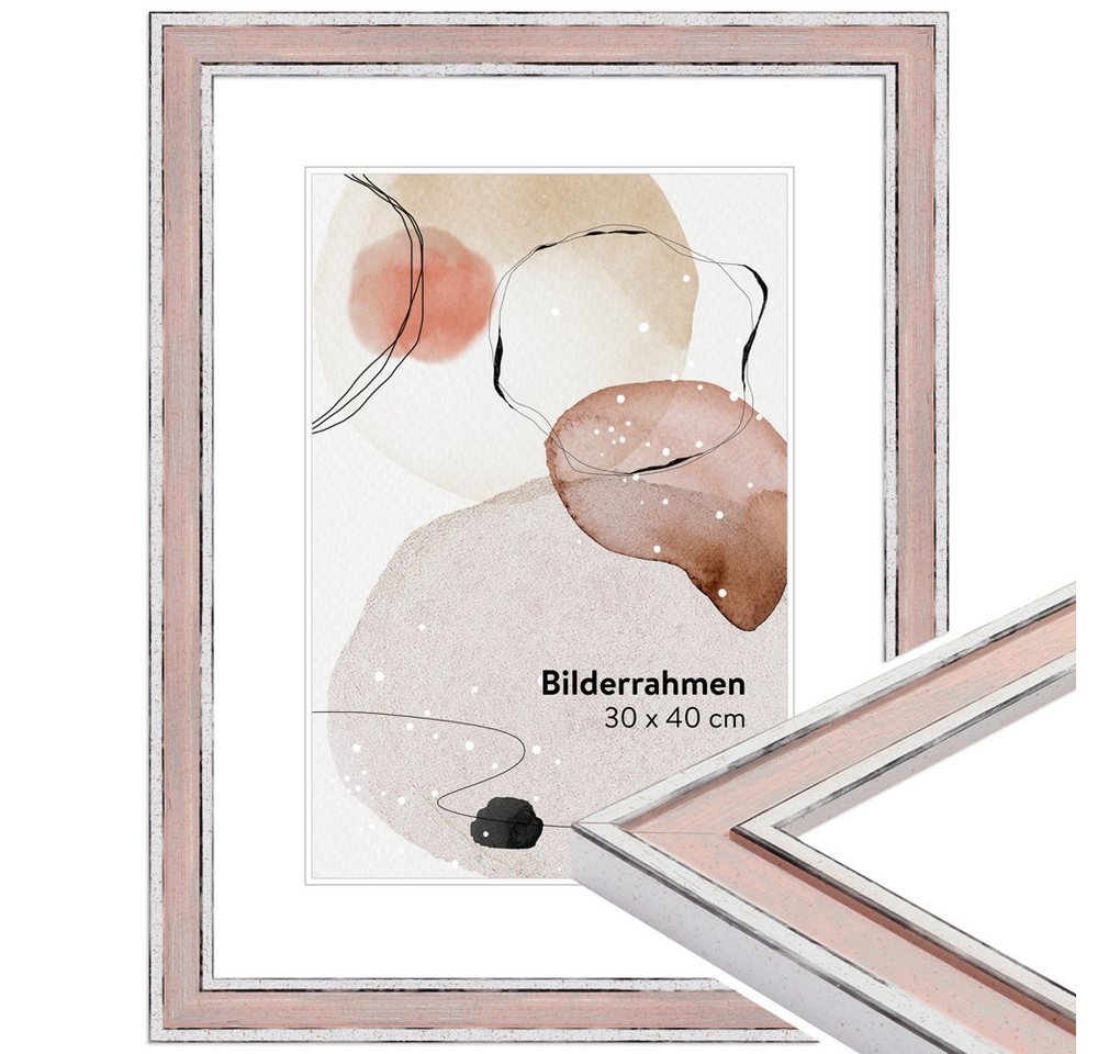 WANDStyle Bilderrahmen H460, Rosa, aus Massivholz im Stil Vintage WANDStyle Bilderrahmen H460, Rosa, aus Massivholz im Stil Vintage von WANDStyle