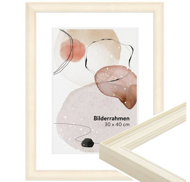 WANDStyle Bilderrahmen H470, Weiß, gemasert, aus Massivholz im Stil Klassisch WANDStyle Bilderrahmen H470, Weiß, gemasert, aus Massivholz im Stil Klassisch von WANDStyle