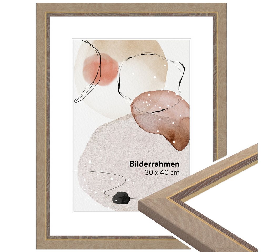 WANDStyle Bilderrahmen H490, Eiche, aus Massivholz im Stil Modern von WANDStyle