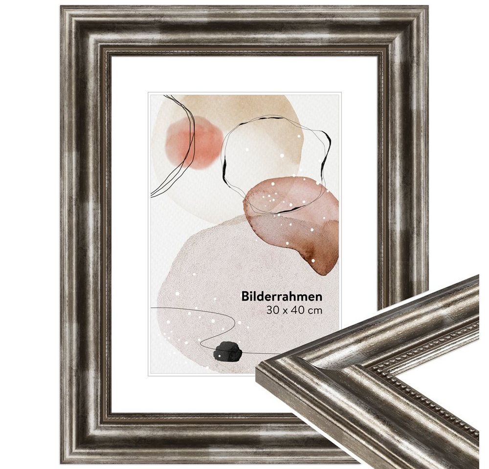 WANDStyle Bilderrahmen H550, Silber, aus Massivholz im Antik Stil WANDStyle Bilderrahmen H550, Silber, aus Massivholz im Antik Stil von WANDStyle