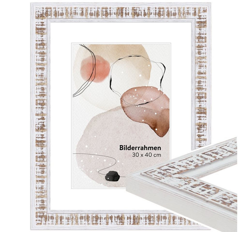 WANDStyle Bilderrahmen H630, Nussbaum-Optik, aus Massivholz im Vintage Stil WANDStyle Bilderrahmen H630, Nussbaum-Optik, aus Massivholz im Vintage Stil von WANDStyle