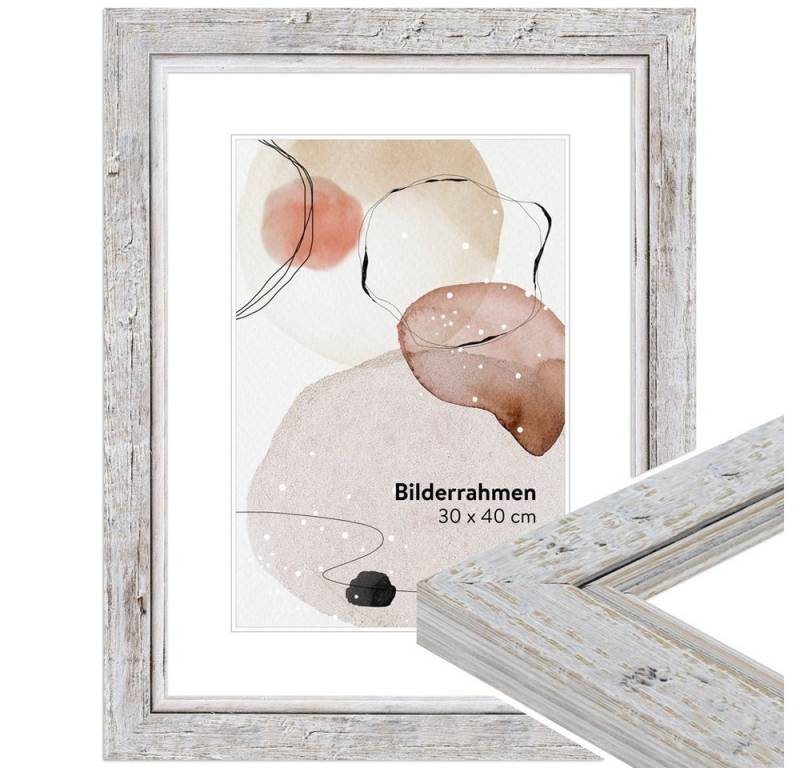WANDStyle Bilderrahmen H660, Weiß, aus Massivholz im Vintage Stil WANDStyle Bilderrahmen H660, Weiß, aus Massivholz im Vintage Stil von WANDStyle