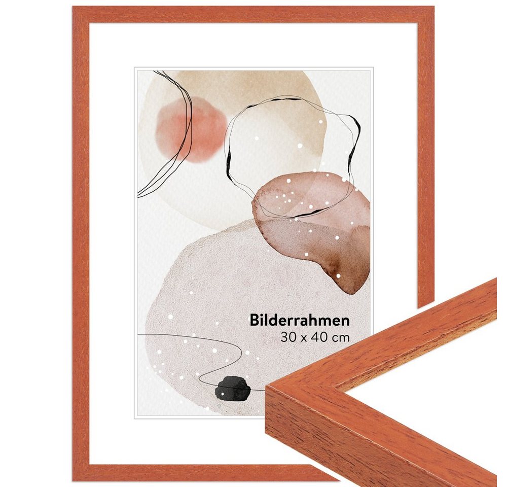 WANDStyle Bilderrahmen H950, Kirschbaum-Optik, aus Massivholz im Stil Modern von WANDStyle