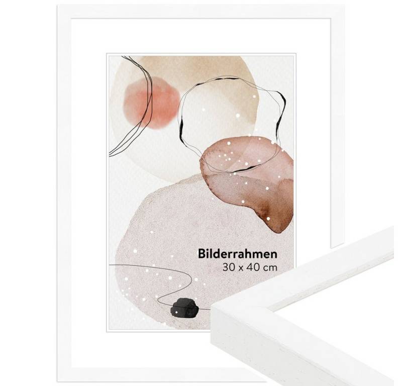 WANDStyle Bilderrahmen H950, Weiß gemasert, aus Massivholz im Stil Modern WANDStyle Bilderrahmen H950, Weiß gemasert, aus Massivholz im Stil Modern von WANDStyle