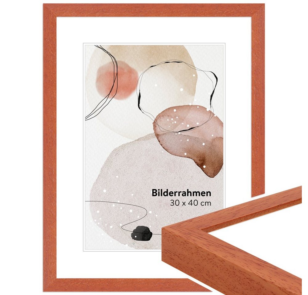 WANDStyle Bilderrahmen H960, Kirschbaum-Optik, aus Massivholz im Stil Klassisch von WANDStyle