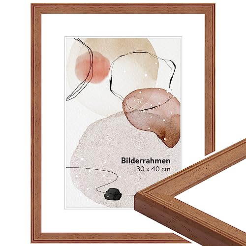 WANDStyle Bilderrahmen KLASSISCH 40x60 I Farbe: Kirschbaum I Holzbilderrahmen I Bilderrahmen Modern I Made in Germany I H320 von WANDStyle