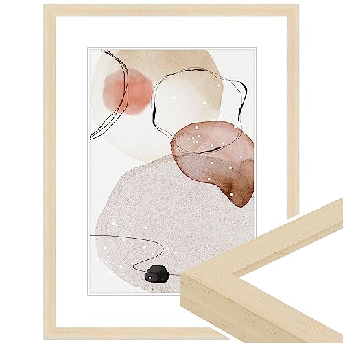 WANDStyle Bilderrahmen 24x30 Natur, moderner Bilderrahmen Holz, hochwertiger Holzbilderrahmen, Posterrahmen zum Aufhängen, Rahmen 30x24 cm, Fotorahmen H950 - Made in Germany von WANDStyle