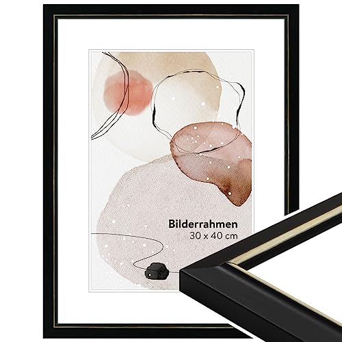 WANDStyle Bilderrahmen 24x30 Schwarz, Landhausstil Bilderrahmen Holz, hochwertiger Holzbilderrahmen, Posterrahmen zum Aufhängen, Rahmen 30x24 cm, Fotorahmen H340 - Made in Germany WANDStyle Bilderrahmen 24x30 Schwarz, Landhausstil Bilderrahmen Holz, hochwertiger Holzbilderrahmen, Posterrahmen zum Aufhängen, Rahmen 30x24 cm, Fotorahmen H340 - Made in Germany von WANDStyle