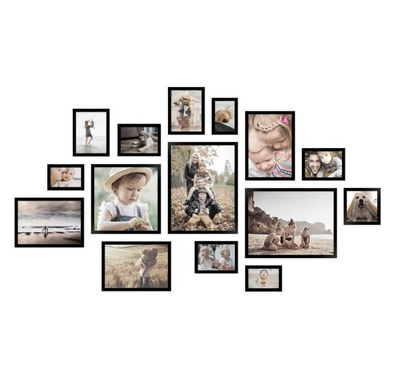 WANDStyle Bilderrahmen-Set H950, für 15 Bilder, Schwarz, aus Massivholz im Stil Modern WANDStyle Bilderrahmen-Set H950, für 15 Bilder, Schwarz, aus Massivholz im Stil Modern von WANDStyle