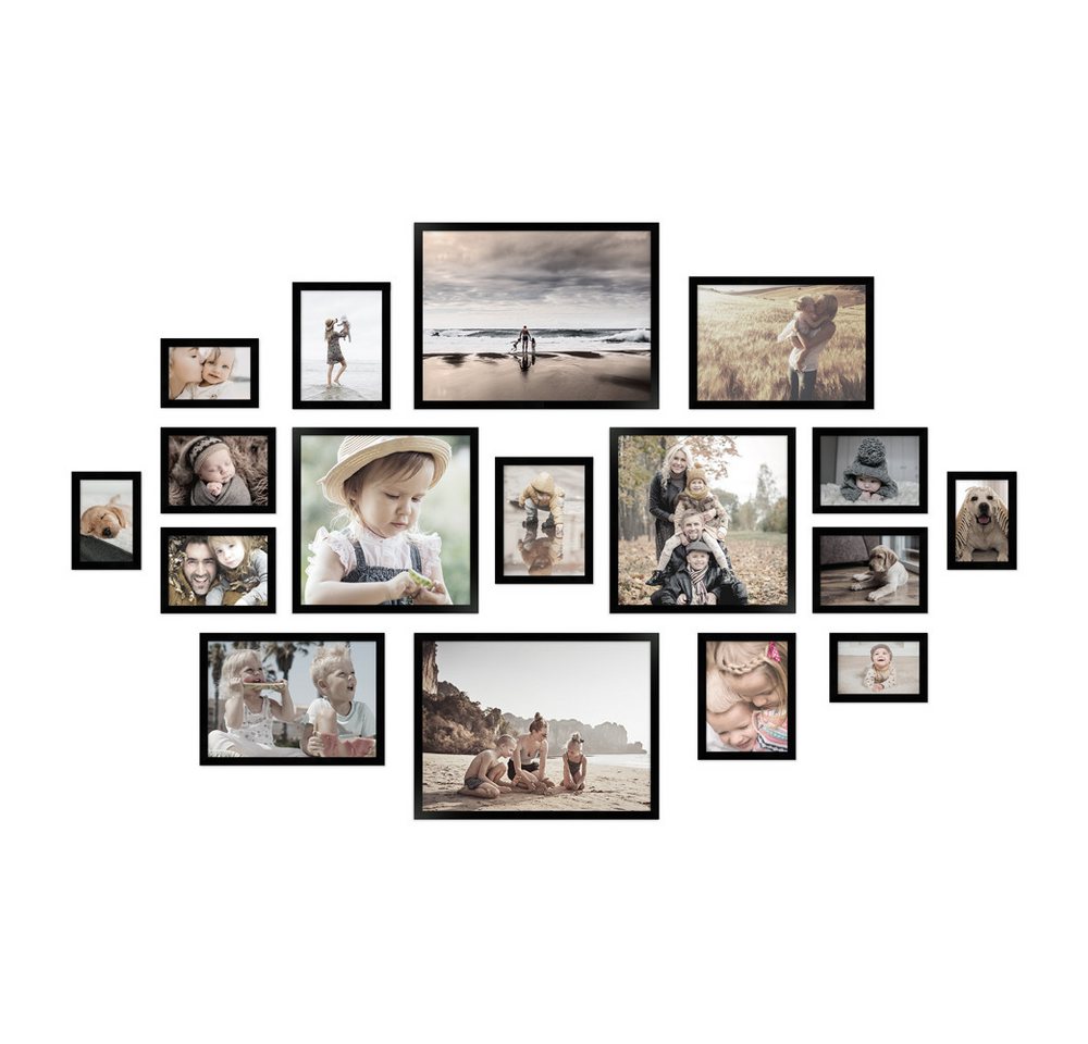 WANDStyle Bilderrahmen-Set H950, für 17 Bilder, Schwarz, aus Massivholz im Stil Modern WANDStyle Bilderrahmen-Set H950, für 17 Bilder, Schwarz, aus Massivholz im Stil Modern von WANDStyle