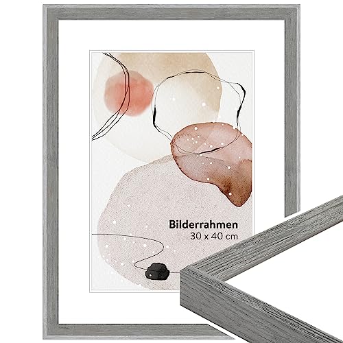 WANDStyle Bilderrahmen Strandhaus Stil 21x30cm DIN A4 I Farbe: Grau I Fotorahmen I Bilderrahmen Rustikal im Landhaus Stil I Made in Germany I H790 von WANDStyle