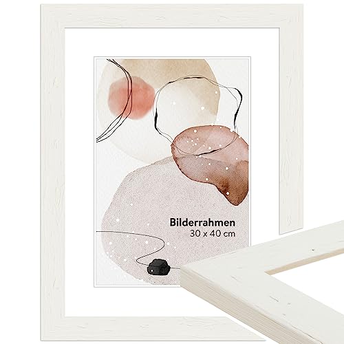 WANDStyle Bilderrahmen 18x24 Weiß, Landhausstil Bilderrahmen Holz, hochwertiger Holzbilderrahmen, Posterrahmen zum Aufhängen und Aufstellen, Rahmen 24x18 cm, Fotorahmen H750 - Made in Germany WANDStyle Bilderrahmen 18x24 Weiß, Landhausstil Bilderrahmen Holz, hochwertiger Holzbilderrahmen, Posterrahmen zum Aufhängen und Aufstellen, Rahmen 24x18 cm, Fotorahmen H750 - Made in Germany von WANDStyle