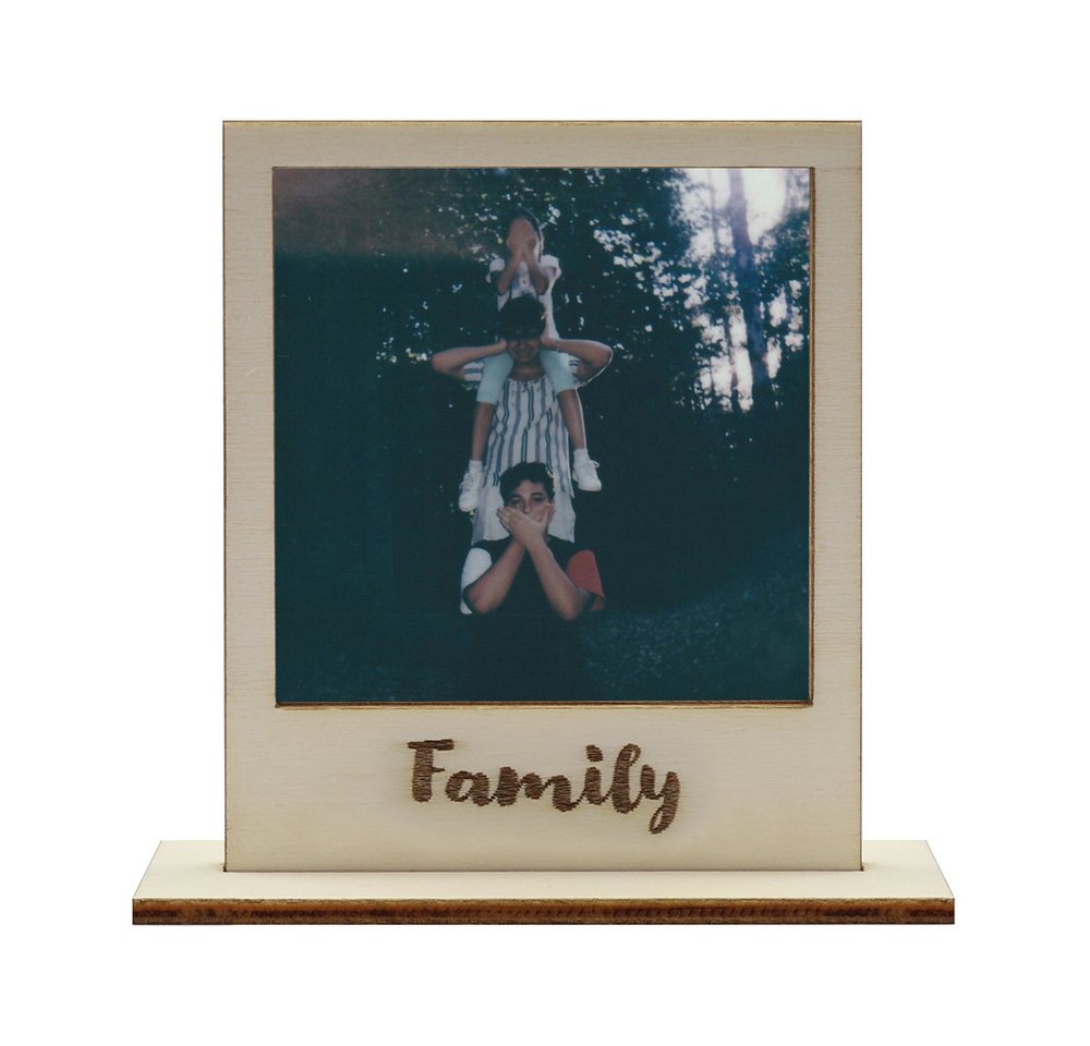 WANDStyle Bilderrahmen für Polaroid, aus Holz mit Gravur Family"" von WANDStyle