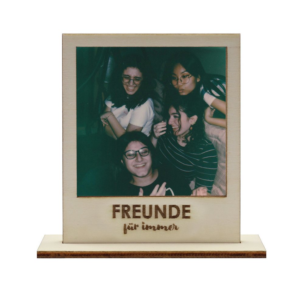 WANDStyle Bilderrahmen für Polaroid, aus Holz mit Gravur Freunde für immer"" von WANDStyle