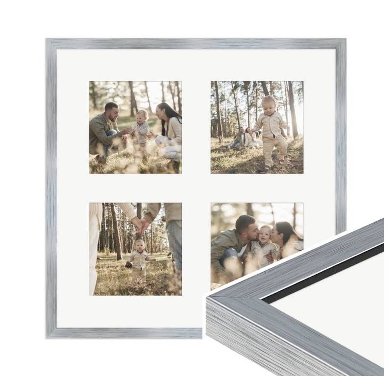 WANDStyle Galerierahmen G950 40x40 cm, für 4 Bilder, im Format 13x13 cm, aus Massivholz in der Farbe Silber WANDStyle Galerierahmen G950 40x40 cm, für 4 Bilder, im Format 13x13 cm, aus Massivholz in der Farbe Silber von WANDStyle