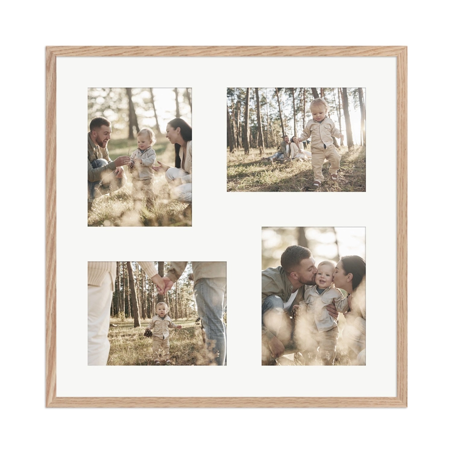 WANDStyle Galerierahmen G950 in Eiche 50 x 50 cm für 4 Bilder im Format 15 x 20 cm von WANDStyle
