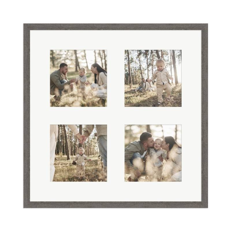 WANDStyle Galerierahmen G950 in Graubraun 40 x 40 cm für 4 Bilder im Format 13 x 13 cm von WANDStyle