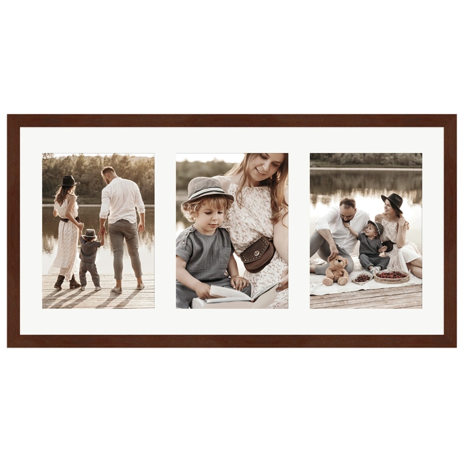 WANDStyle Galerierahmen G950 in Nussbaum-Optik 25 x 50 cm für 3 Bilder im Format 13 x 18 cm WANDStyle Galerierahmen G950 in Nussbaum-Optik 25 x 50 cm für 3 Bilder im Format 13 x 18 cm von WANDStyle