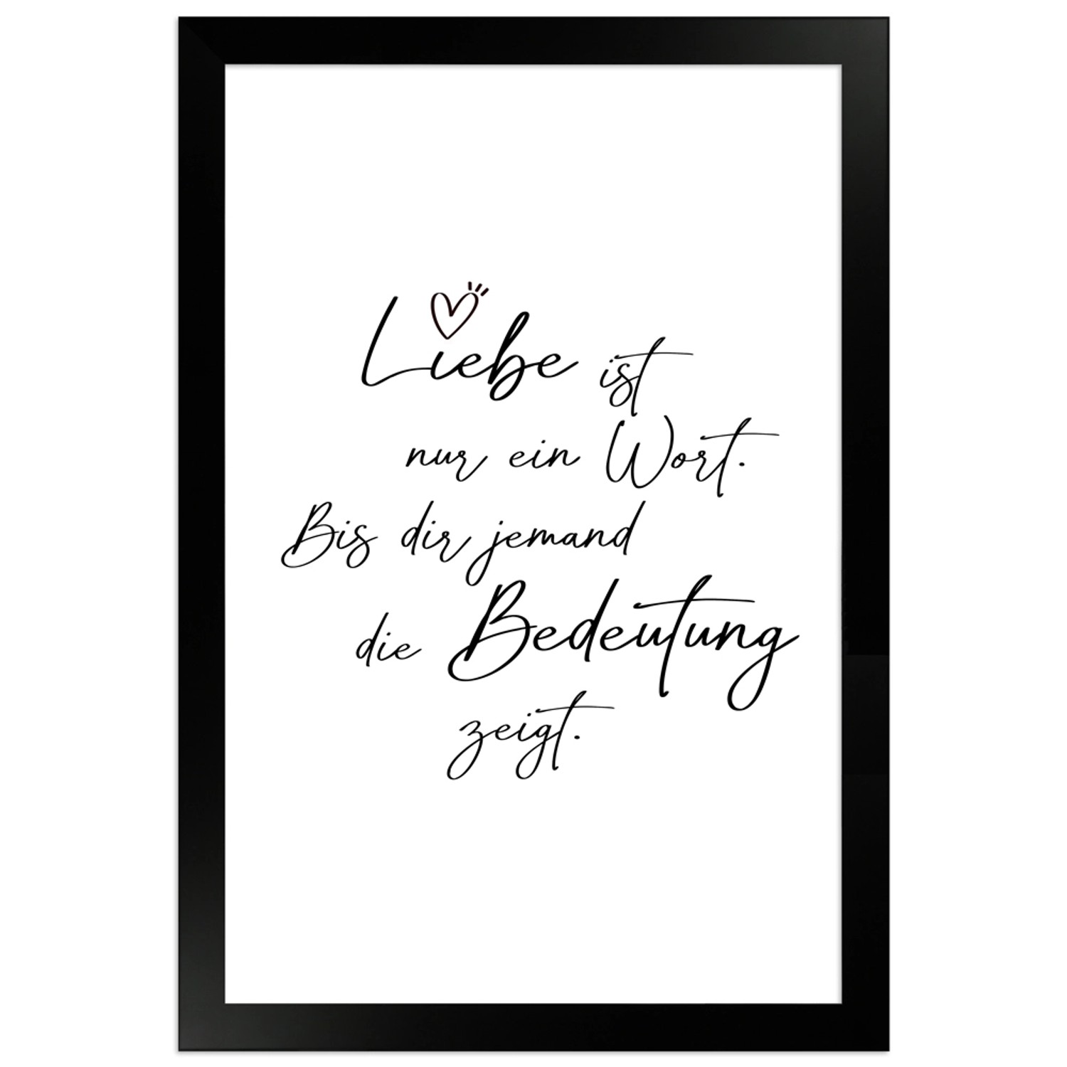 WANDStyle Gerahmtes Poster mit Spruch Liebe Ist Ein Wort in Weiß 20 x 30 cm WANDStyle Gerahmtes Poster mit Spruch Liebe Ist Ein Wort in Weiß 20 x 30 cm von WANDStyle