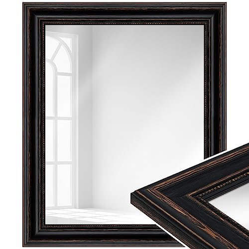 WANDStyle Spiegel 40x55 cm im Barock-Stil aus Holz, schwarzer Wandspiegel, Made in Germany - H550 WANDStyle Spiegel 40x55 cm im Barock-Stil aus Holz, schwarzer Wandspiegel, Made in Germany - H550 von WANDStyle