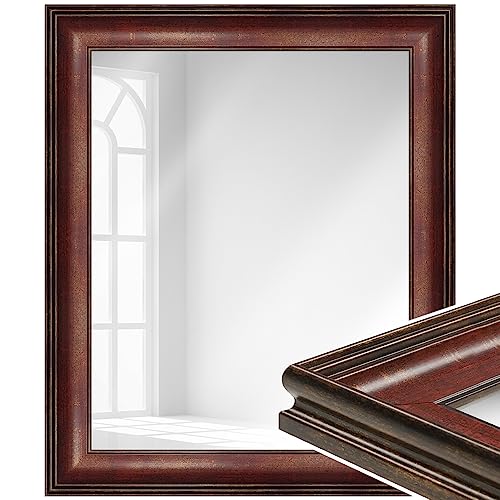 WANDStyle Spiegel 60x80 cm im Barock-Stil aus Kunststoff, großer roter Wandspiegel, Made in Germany - H235 von WANDStyle