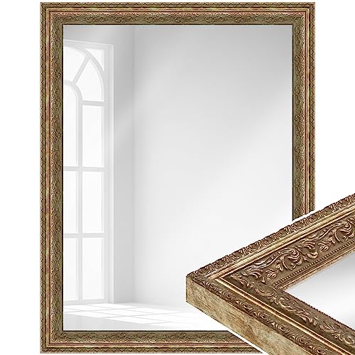 WANDStyle Spiegel 61x81 cm im Barock-Stil aus Holz, großer bronzener Wandspiegel, Made in Germany - E024 von WANDStyle