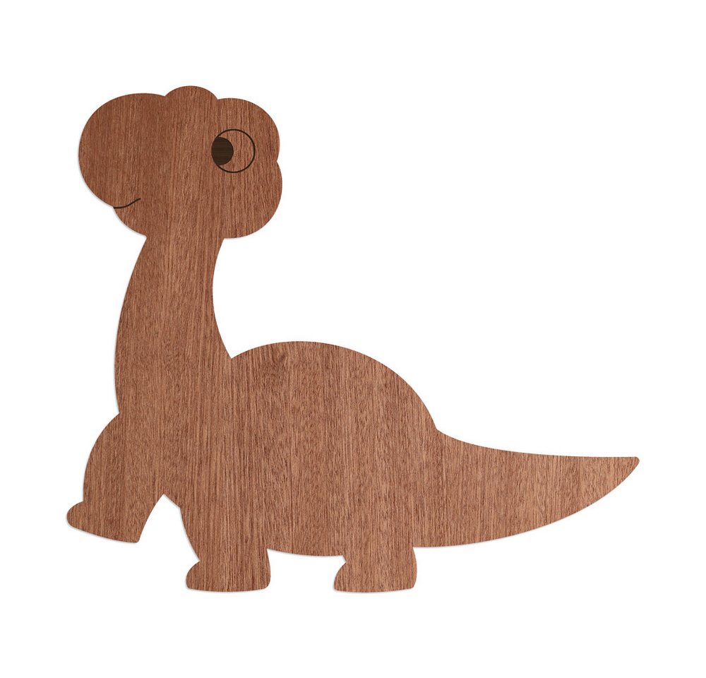 WANDStyle Wanddekoobjekt Dino Brachiosaurus" aus Holz, Mahagoni-Furnier" von WANDStyle