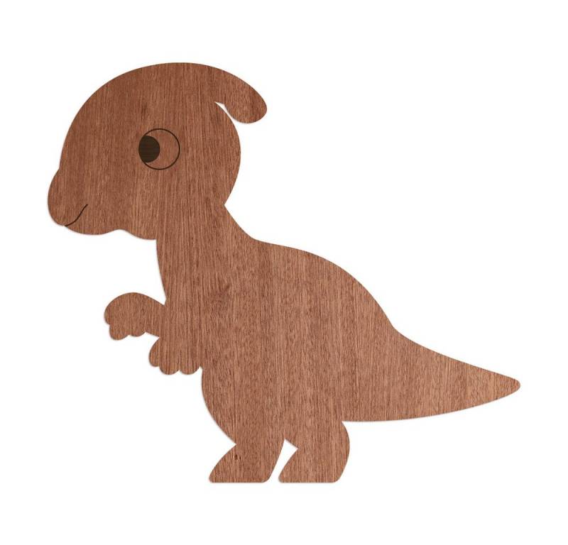 WANDStyle Wanddekoobjekt "Dino Parasaurolophus" aus Holz, Mahagoni-Furnier von WANDStyle