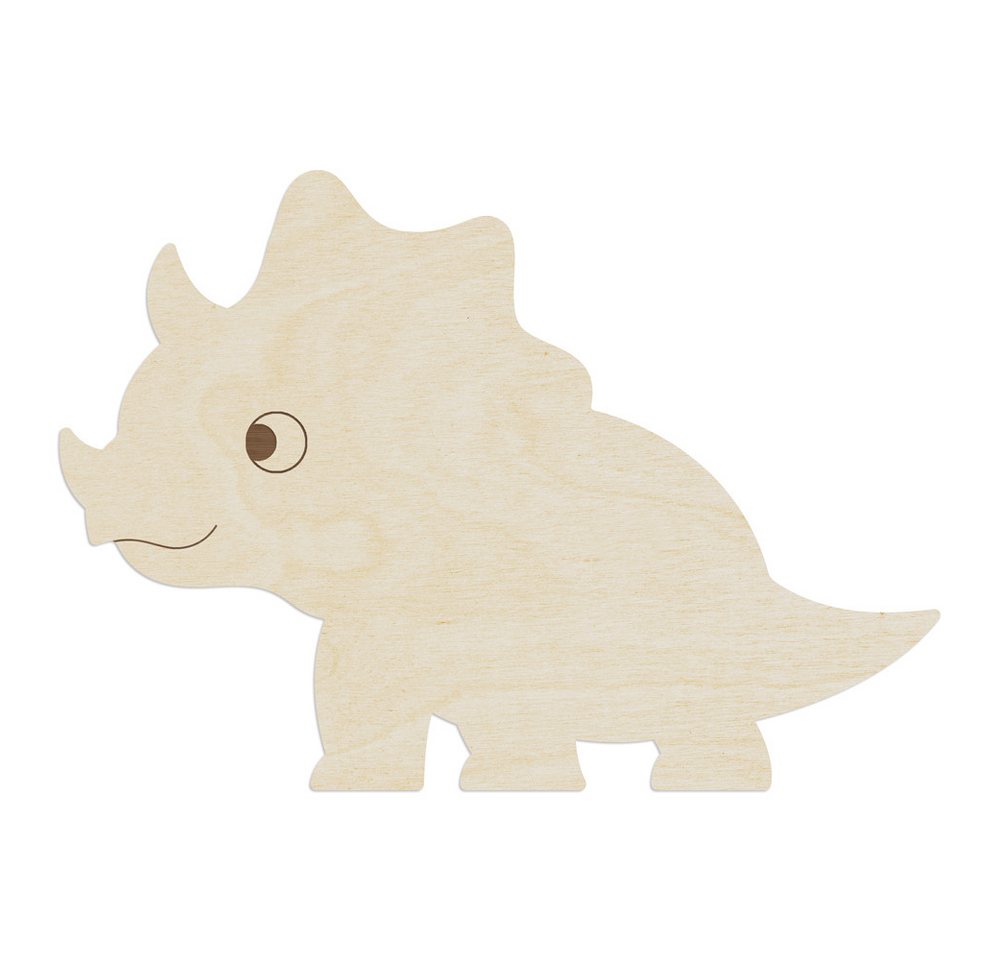 WANDStyle Wanddekoobjekt Dino Triceratops" aus Holz, Pappel" von WANDStyle