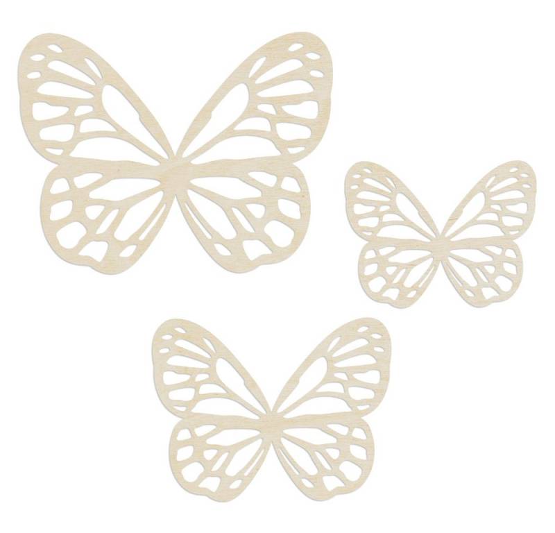 WANDStyle Wanddekoobjekt "Schmetterlinge" aus Holz (3 St), Pappel von WANDStyle