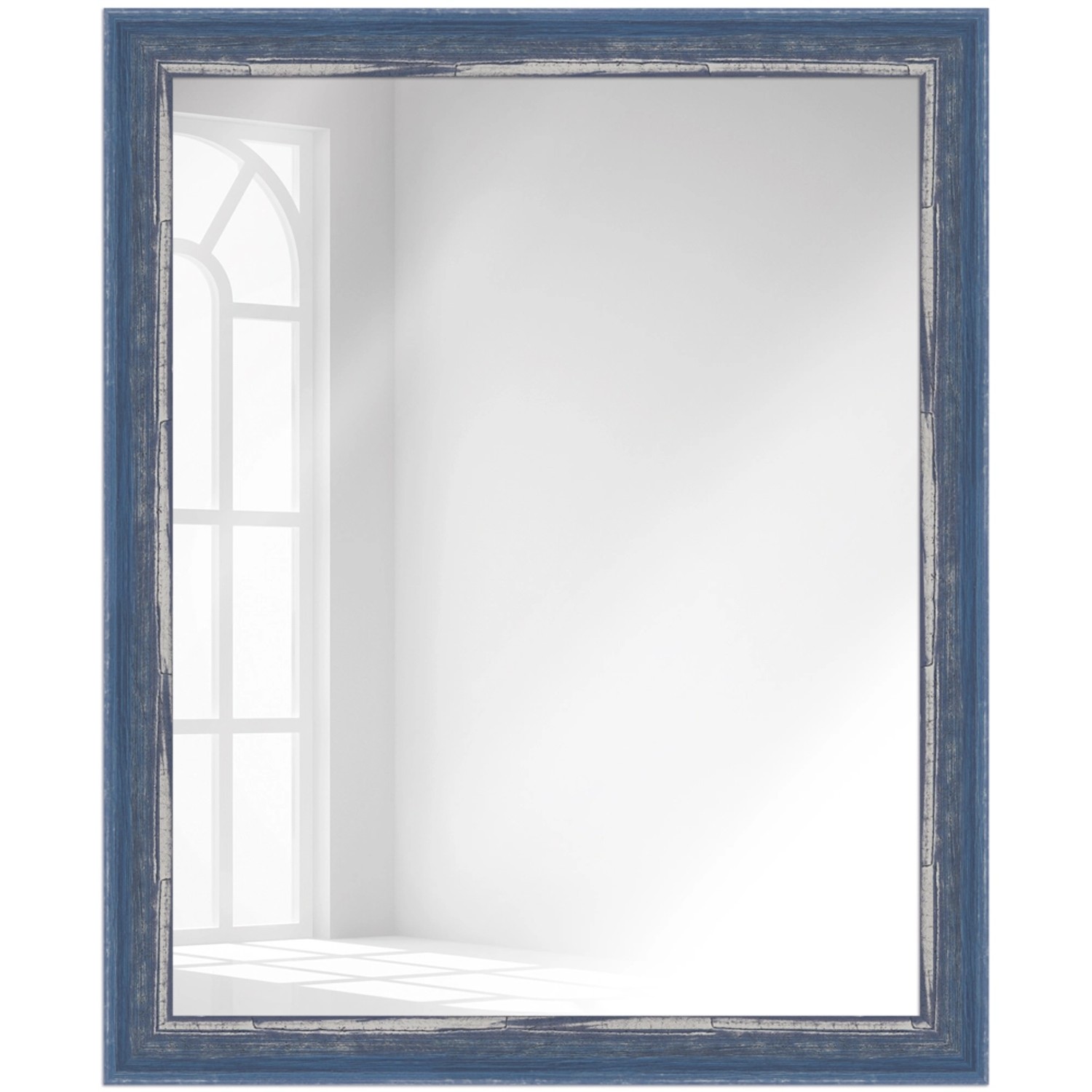 WANDStyle Wandspiegel H640 aus Massivholz in Blau 46 x 56 cm im Stil Shabby-Chic WANDStyle Wandspiegel H640 aus Massivholz in Blau 46 x 56 cm im Stil Shabby-Chic von WANDStyle