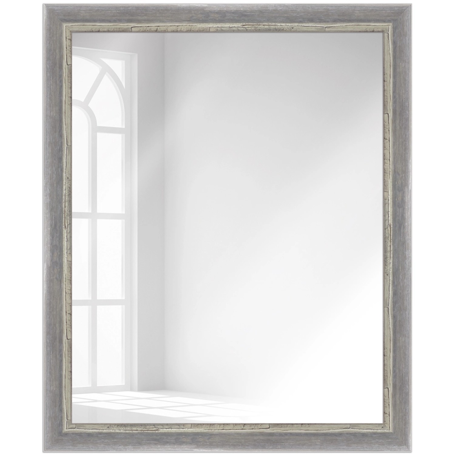 WANDStyle Wandspiegel H640 aus Massivholz in Grau 66 x 86 cm im Stil Shabby-Chic WANDStyle Wandspiegel H640 aus Massivholz in Grau 66 x 86 cm im Stil Shabby-Chic von WANDStyle