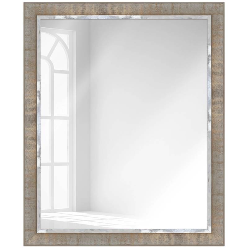 WANDStyle Wandspiegel H670 aus Massivholz in Taupe 57 x 67 cm im Stil Vintage von WANDStyle