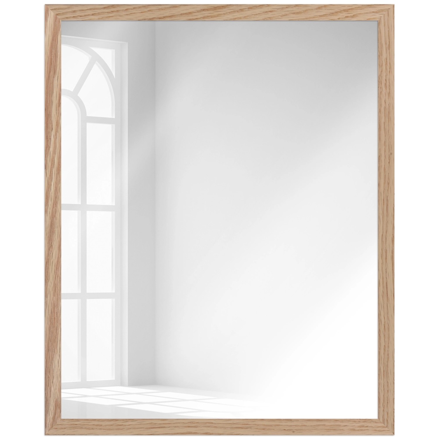WANDStyle Wandspiegel H960 aus Massivholz in Eiche-Optik 73 x 103 cm im Stil Modern von WANDStyle