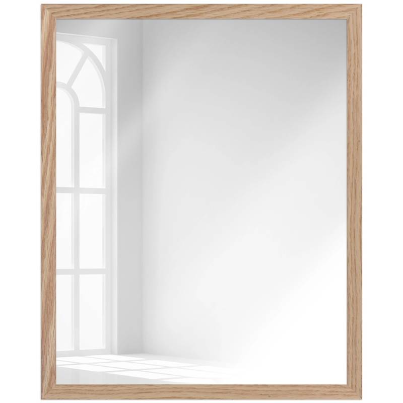 WANDStyle Wandspiegel H960 aus Massivholz in Eiche-Optik 73 x 103 cm im Stil Modern von WANDStyle