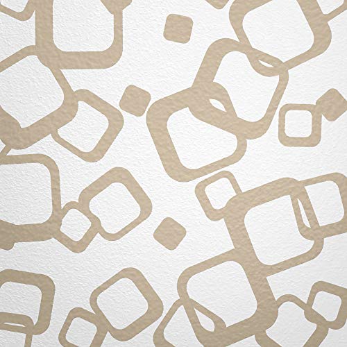 WANDfee Wandtattoo Vierecke 60 Aufkleber FARBWUNSCH Wandaufkleber Kinderzimmer Fliesenaufkleber Badezimmer Küche beige beige von WANDfee