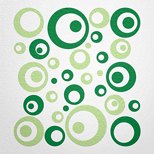 WANDfee Wandtattoo Kreise Punkte 50 Aufkleber FARBWUNSCH Wandaufkleber Kinderzimmer Fliesenaufkleber Badezimmer Küche pastellgrün grün von WANDfee