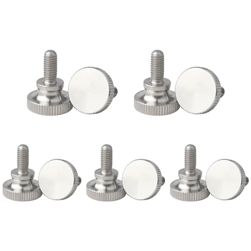 WANG TII DOO 10 Stück M4 Rändelschrauben Aus Edelstahl, Gewindelänge 20–50 Mm, Befestigungselemente Für Industriemaschinen Für Die Automobil- Und Schifffahrt,M4×40mm von WANG TII DOO
