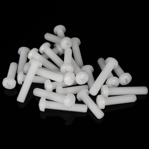 WANG TII DOO 100 Stück M4 Kunststoffschrauben Nylon Runde Kopf Schrauben Kreuz Vertieft Länge 5-40Mm Perfekt Für DIY Home Repair,M4×25mm WANG TII DOO 100 Stück M4 Kunststoffschrauben Nylon Runde Kopf Schrauben Kreuz Vertieft Länge 5-40Mm Perfekt Für DIY Home Repair,M4×25mm von WANG TII DOO