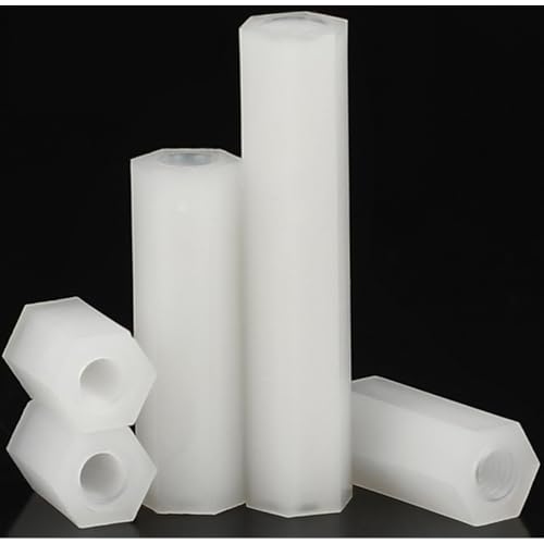 WANG TII DOO 50 Stück M3 Nylon-Sechskantsäulen-Abstandshalter, Kunststoff-Doppelgewindesäulen, Perfekt Für Die Installation Von Leiterplatten Und Elektronikprojekte,M3×40mm von WANG TII DOO