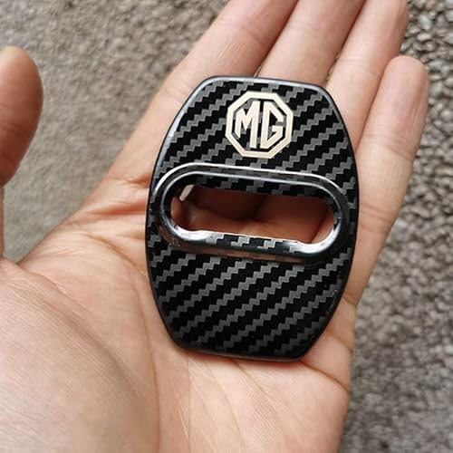WANGAIDCE 4 Stück Edelstahl Auto Türschloss Abdeckung für MG MG4 MG5 ZS HS EZS EHS EV 2023 2022, Edelstahl Auto Türschlossabdeckung, Door Lock Cover Zubehör von WANGAIDCE