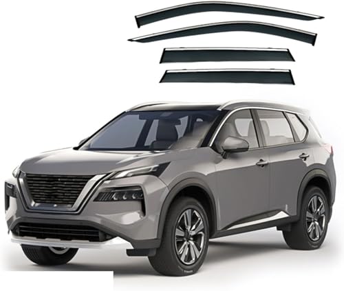 WANGAIDCE Regenabweiser Fenster Visier für Nissan X-Trail/Rogue MK4-T33 2022-2024, Rauch Tür Vent Deflektor Markisen Sonne Regen augenbraue Autofenster Visier von WANGAIDCE