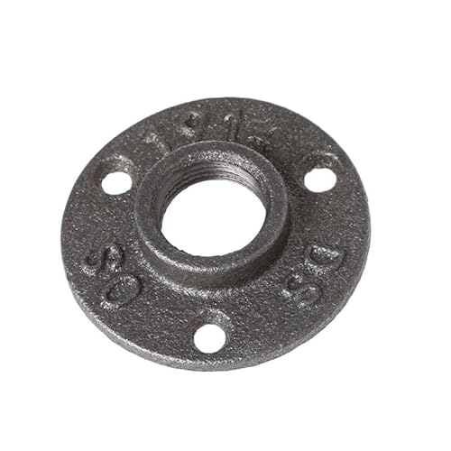 Flansch 3/4 "Temperguss Gewinde Boden Flansch Eisen Rohr Armaturen Wand Halterung Schwarz Dropship von WANGBINGXING