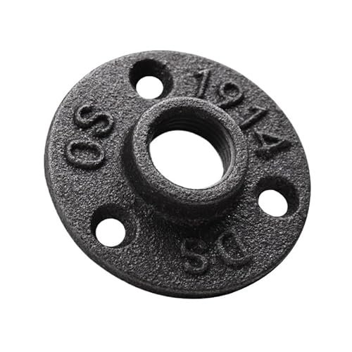 Flansch 5PCS Eisen Rohr Armaturen Wand Montieren Boden Antike Flansch Stück Hardware Werkzeug Gusseisen Flansche(Iron Flange,DN20) von WANGBINGXING
