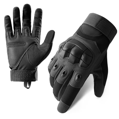 Motorradhandschuhe Motorradhandschuhe Vollfinger-Motocross-Handschuhe Rutschfeste Guantes Moto Outdoor Sport Motorradausrüstung Motorbiker Racing Handschuhe Motorrad Handschuhe(Z908 Black,L) von WANGBINGXING