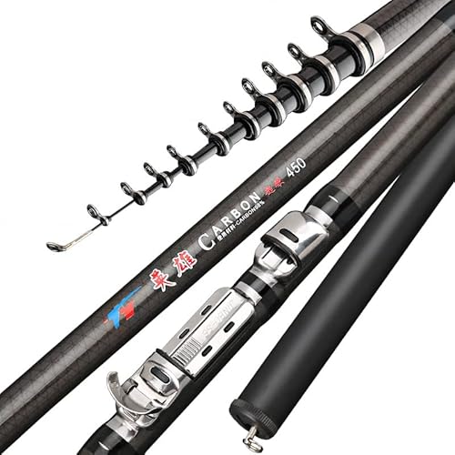 WANGBINGXING Angelrute 2. 7m 3,6 m 4,5 m 5,4 m 7,2 m Carbon Teleskope Felsfischerstange Ultra -Lichtstange Karpfenfischereisen Reisen Ozeangussgussstange Stipprute(2.7 m) von WANGBINGXING
