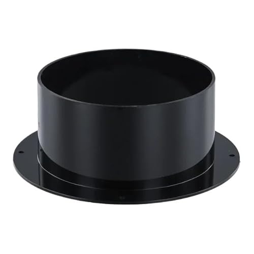 WANGBINGXING Flansch 1pc Wand Flansch Stecker for Belüftung Rohr Luftführung Verbindung Runde 75/100/125/150/200mm Schwarz Haushalts Zubehör(125MM) von WANGBINGXING