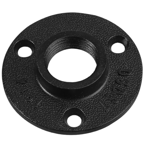 WANGBINGXING Flansch 5 STÜCKE Bodenflansch Hardware-Tool Aluminiumrohrverschraubungen for Möbel(Noir,1) von WANGBINGXING