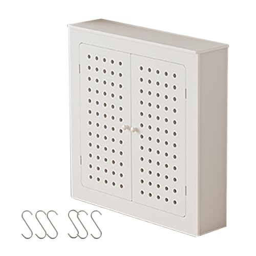 Heizung Verkleidung, PVC Heizkörperverkleidung mit Ablagetisch, Stecktafel-Design mit 6 S-förmigen Haken, für Das Home Office(100 * 80 * 20cm/39 * 31 * 8in) von WANGCEPLSD